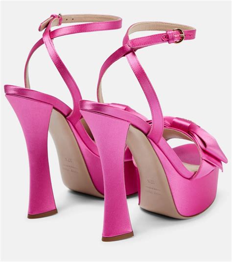 miu miu satin platform sandals